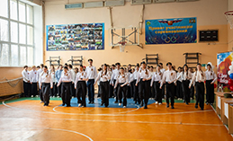 В школе №3 прошёл смотр строя и песни