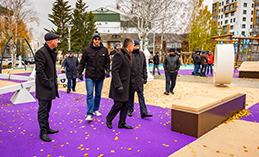 Приёмка работ по благоустройству Шахматного сквера